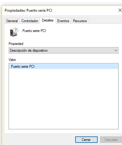 Solucionado: Puerto Seri PCI - Comunidad de Soporte HP - 710317