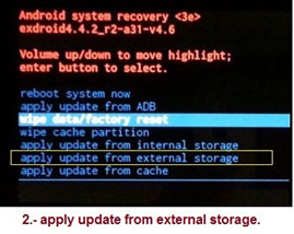 apply update from external storage