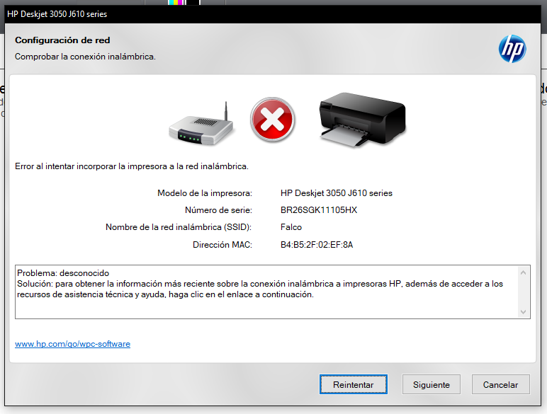 Impresora HP 3050 NO conecta ni configura por WIFI - Comunidad de Soporte HP  - 819073