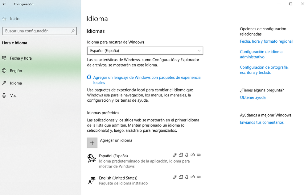 Windows 10 Aleman-Ingles cambio a idioma español - Comunidad de Soporte HP  - 944619