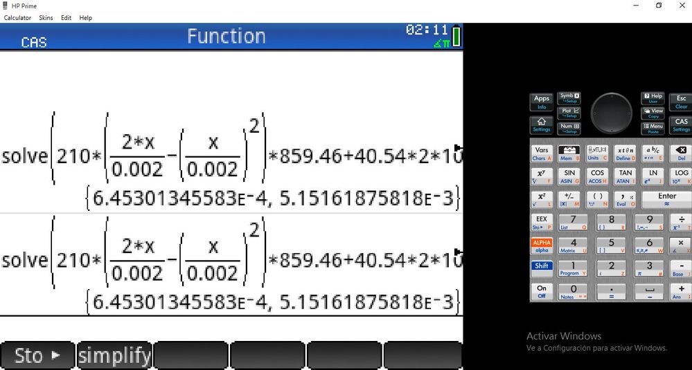 Re: Ecuaciones calculadora HP prime - Comunidad de Soporte HP - 959593
