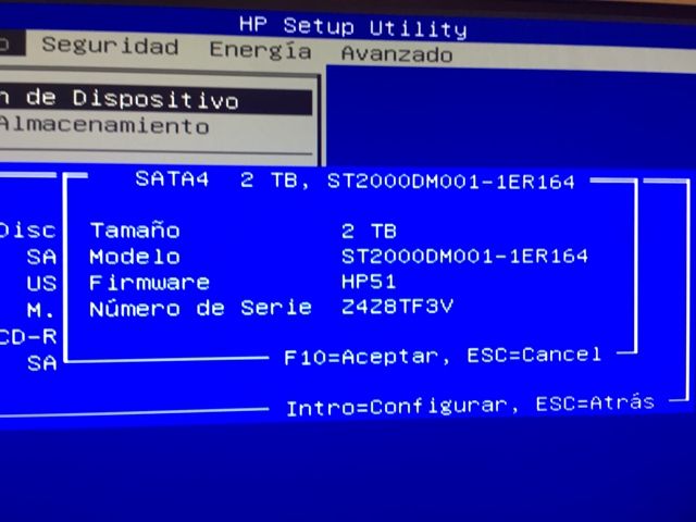 Solucionado: Disco duro interno de 2TB no aparece. - Comunidad de Soporte  HP - 959756
