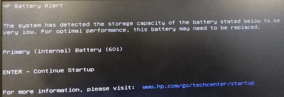 Error de batería 601 - Comunidad de Soporte HP - 965667
