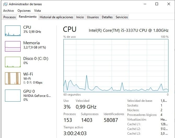 Rendimiento CPU 40% o 70% - Comunidad de Soporte HP - 1030384