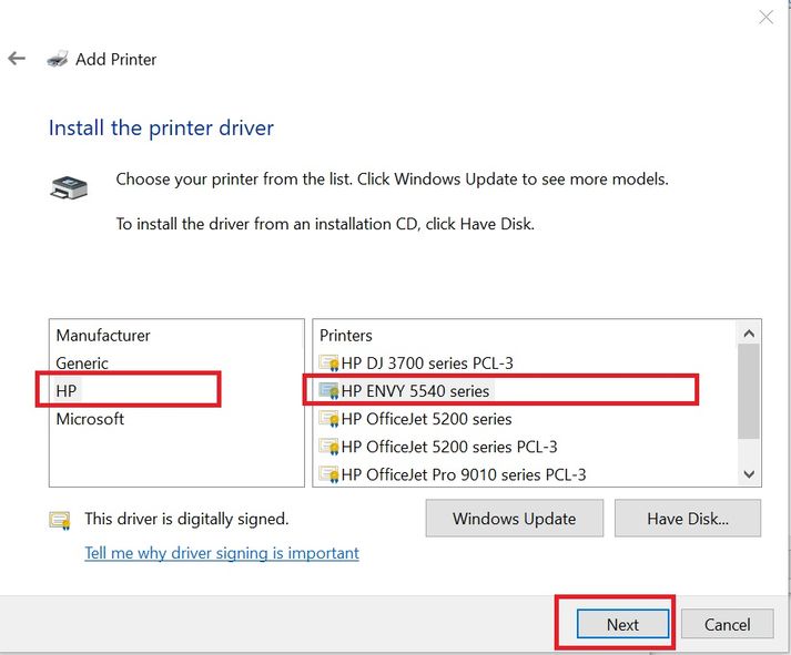 HP agregar driver Windows Update. ferRX