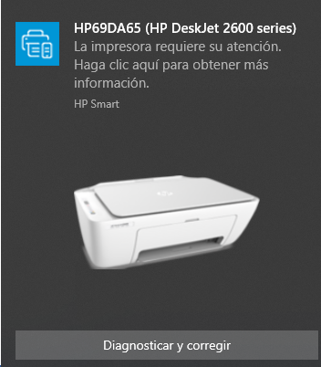 Deskjet 2630 Impresora requiere su atencion - Comunidad de Soporte HP -  1043690