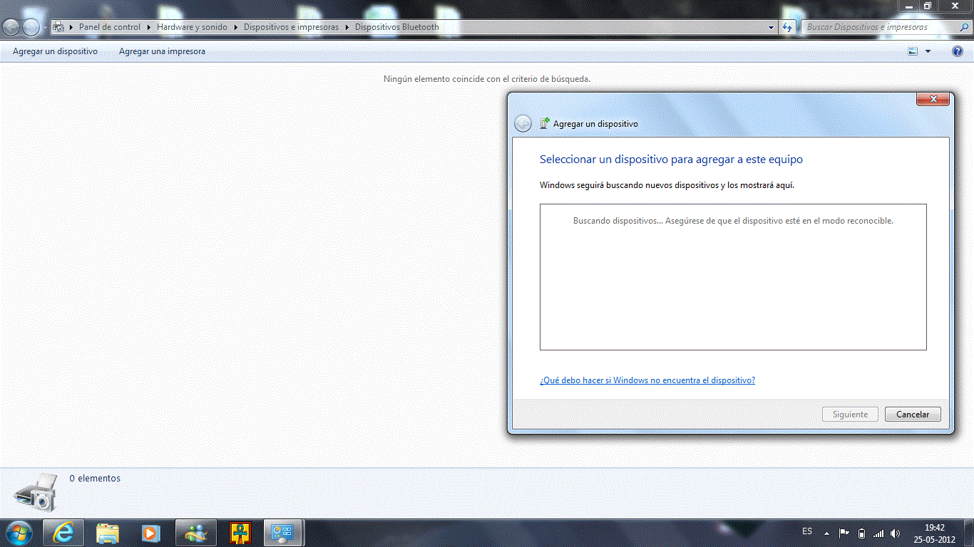 Windows 7 no encuentra dispositivos bluetooth