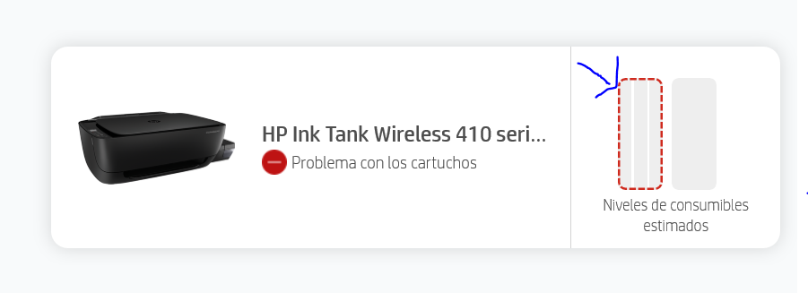 cartuchos de la Impresoras HP Ink Tank 410 no func... - Comunidad de  Soporte HP - 1194826