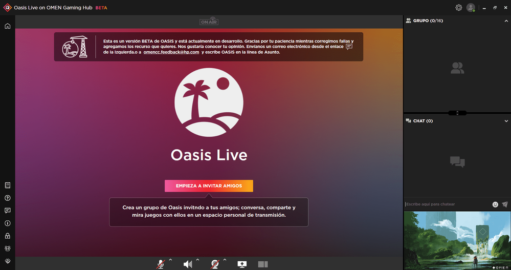 Oasis Live - Inicio.