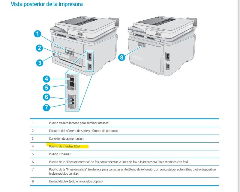 Solucionado: Se puede conectar mediante cable USB la impresora ... -  Comunidad de Soporte HP - 1265232