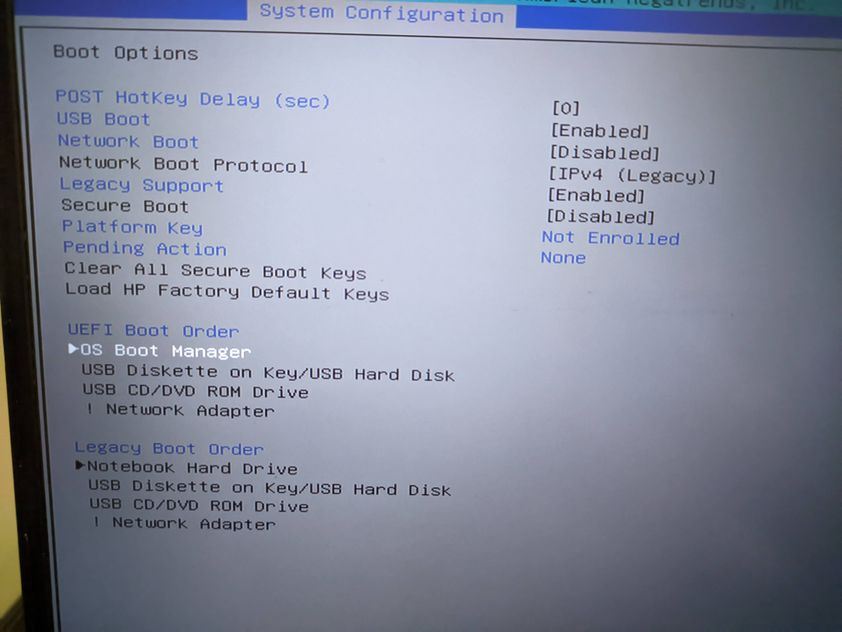 No puedo activar Secure Boot en la BIOS HP OMEN - Comunidad de Soporte HP -  1288084