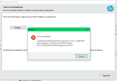 Solucionado: Problema instalar impresora HP windows 10 error 0x... -  Comunidad de Soporte HP - 1293654